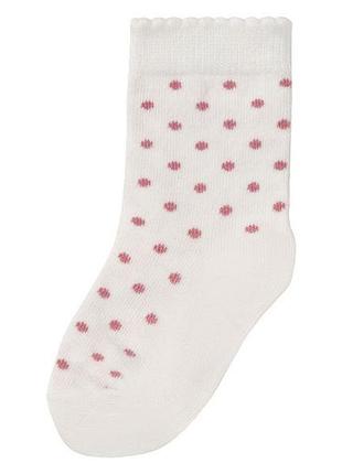 Носки хлопковые высокие для девочки lupilu lycra® 370788 23-26 белый