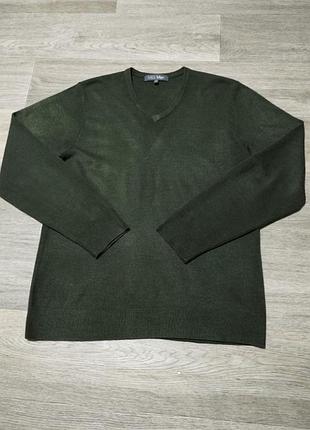 Чоловічий тонкий светр m&amp;s розмір s, хакі dark green