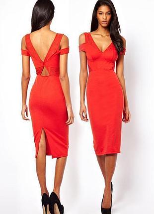 Распродажа платье asos миди с полуоткрытой спиной