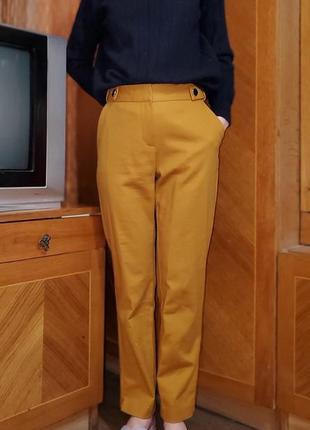 Брюки сигареты горчичные f&f 4