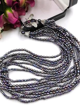 Авторское ожерелье из натуральных микро жемчуга