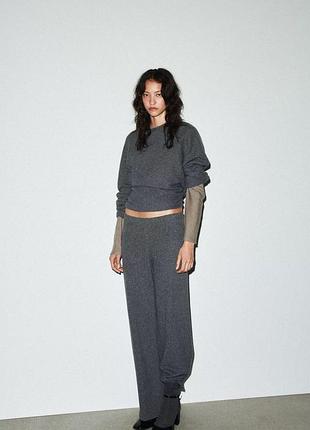 Костюм zara оригінал/ кофта zara/ широкі штани soft zara