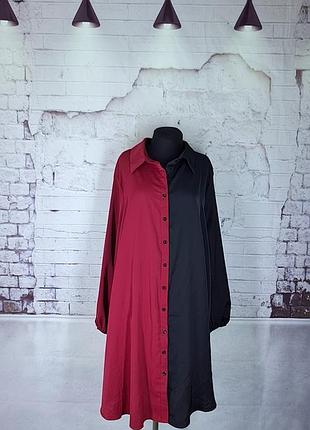 Стильное платье рубашка батал бохо трапеция