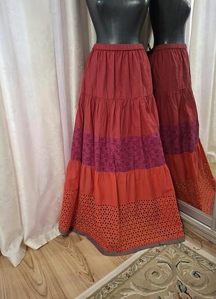 Ярусная с прошвой юбка большого размера