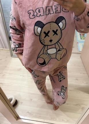 Тепла плюшева піжама 5