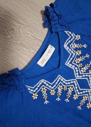Платье вышиванка zara 3
