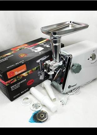 Электрическая мясорубка с соковыжималкой и насадками