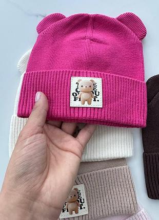 Шапка 52, р.48-50, одинарна в'язка, малина