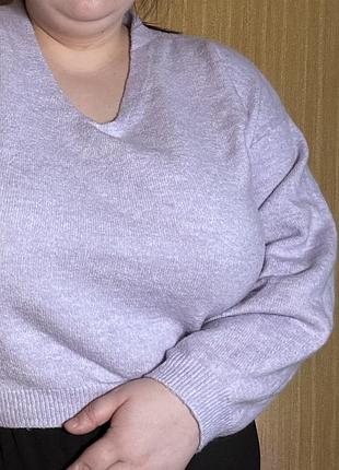 Ніжний лавандовий светр з вовною h&m