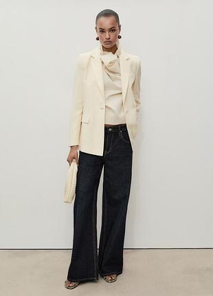 Ідеальні темно-сині джинси широкі оверсайз mango