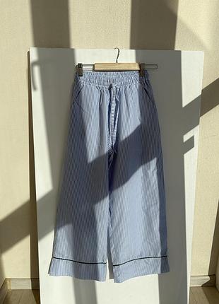 Брюки піжамні в смужку xs/s, хлопок+віскоза, ідеальний стан