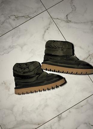 Чоботи зимові h&m оливкові 40р