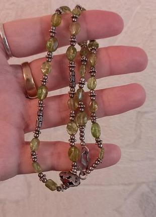 925 серебро серебряное колье ожерелье чокер натуральный камень