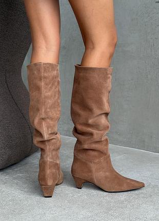 В наличии ❤️ сапоги натуральная замша - италия