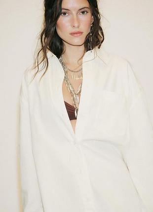 Базовая бежевая поплина рубашка zara 
⚡⚡⚡⚡⚡⚡⚡⚡⚡⚡⚡⚡⚡