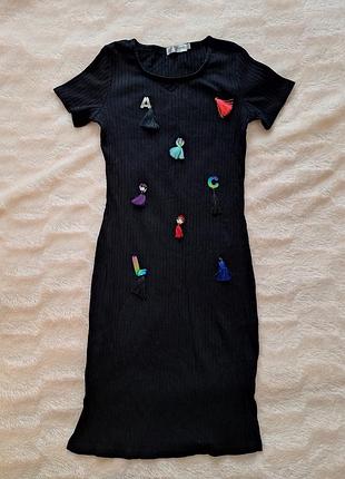 Стильне  плаття в рубчик