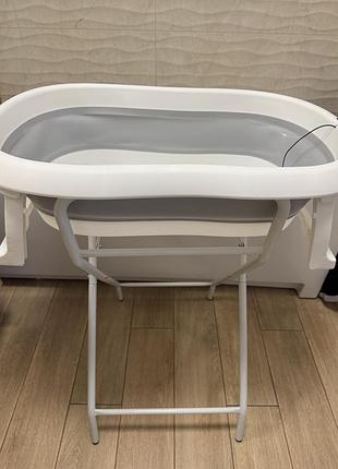 Дитяча ванночка складна для купання з підставкою і термометром