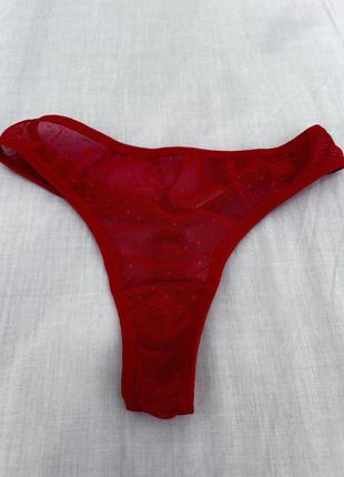 Трусики бікіні розмір xs червоного кольору