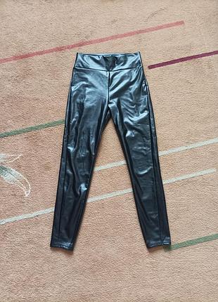 Женские леггинсы, лосины, брюки из искусственной экокожи размер s