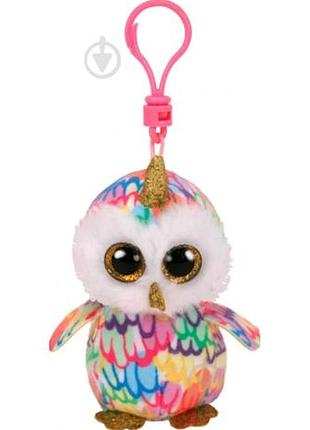 М'яка іграшка ty beanie boos сова 12 см різнокольоровий