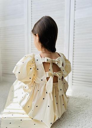 Сукня святкова на дівчинку 7-9р, зріст 128-134, колір екрю