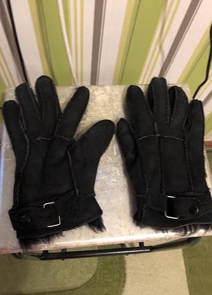 Рукавиці замшеві розмір м, жіночі чорні