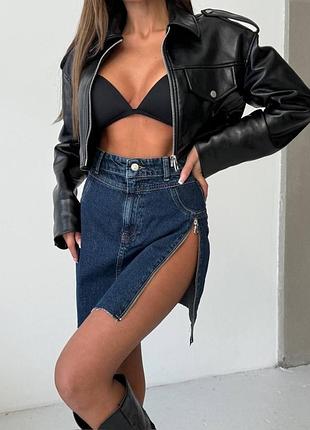 Джинсова спідниця юбка юпка з замком