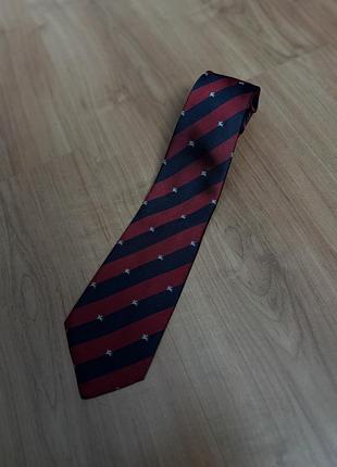 Краватка burberry оригінал червона чорна шовкова