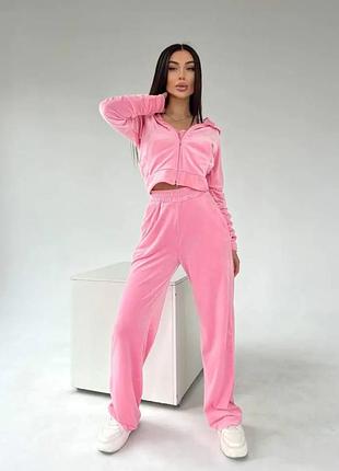 Жіночий прогулянковий костюм 3-ка; квіти — чорний, рожевий, графіт; розміри — 42-44 і 44-46;