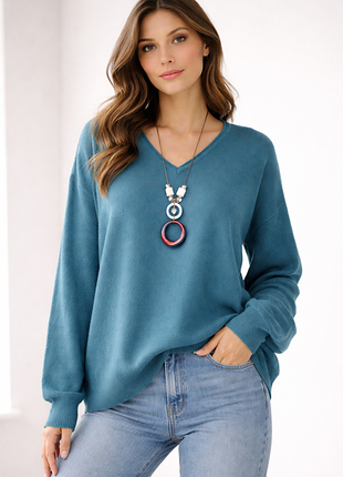 Брендовий акриловий светр свитер джемпер полувер великого розміру