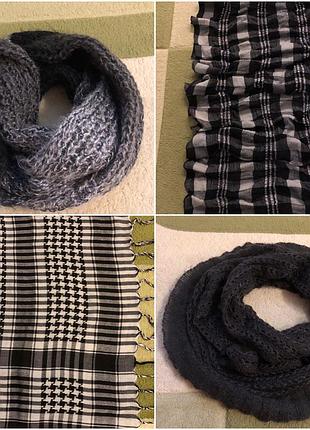 Шарфи вʼязані і текстильні, шарф хомут