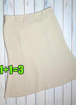 1+1=3 базовая бежевая юбка миди gerry weber, размер 50 - 52