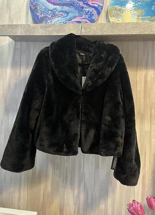 Еко шуба чорна