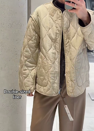 Двохстороння водовідштовхуюча  куртка/лайнер оверсайз zara