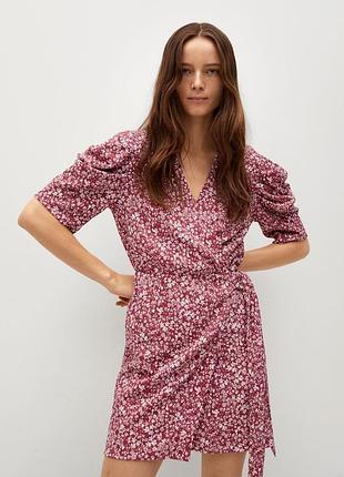 Красива квіткова сукня mango з пишними рукавами 🌸