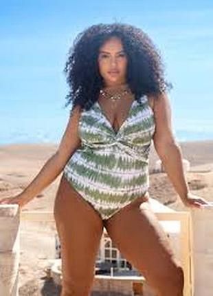 Купальник сдельный с утяжкой большого размера 58 / 24 сплошной цельный новый