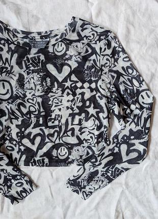 Кроп топ сіточка з принтом