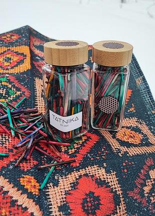 Спички в баночке цветные