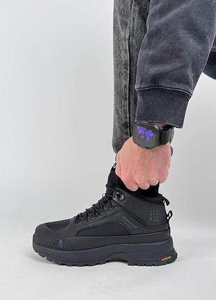 Чоловічі кросівки  зимові the north face x soukuu glenclyffe fur all black