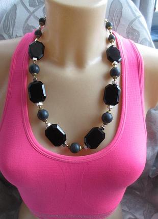 Красиве кольє скло та камінь