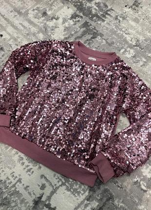 Світшот з пайєтками для дівчинки