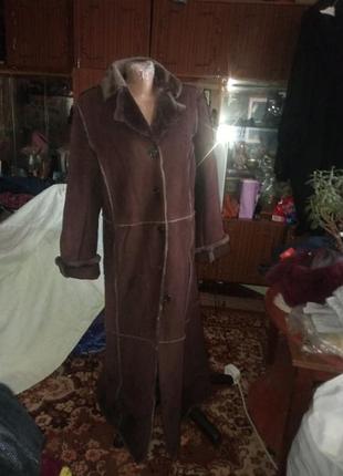 Искусственная длинная дублёнка..распродажа.