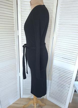 Чорне плаття міді в рубчик 5