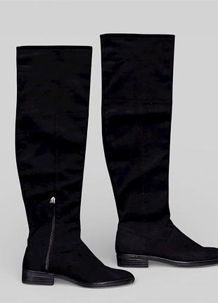 Сапоги искусственная замша zara