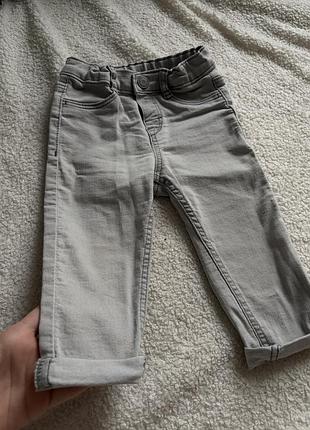 Джинси сірі на дівчинку чи хлопчика на рік h&m