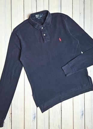 🤩1+1=3 брендовый мужской синий свитер поло хлопок ralph lauren, размер 44 - 46