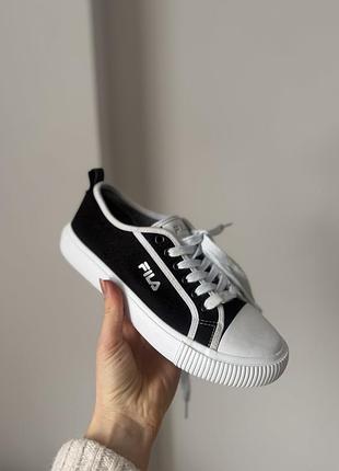 Черные текстильные кеды fila