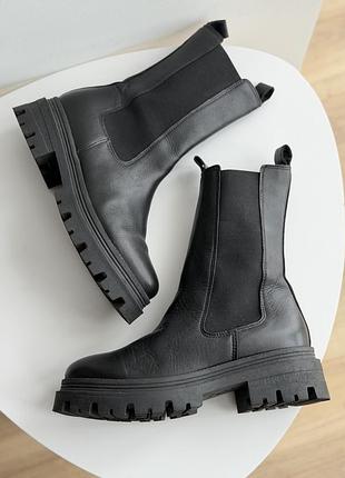 Жіночі шкіряна челсі tamaris | женские ботинки челси кожа