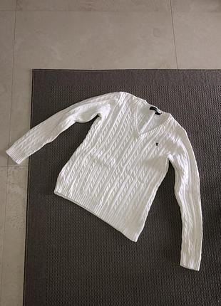 Бавовняний джемпер lauren ralph lauren реглан светр кофта в коси в’язаний хлопковый вязаный свитер косы