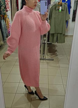 Тепла сукня корал 9